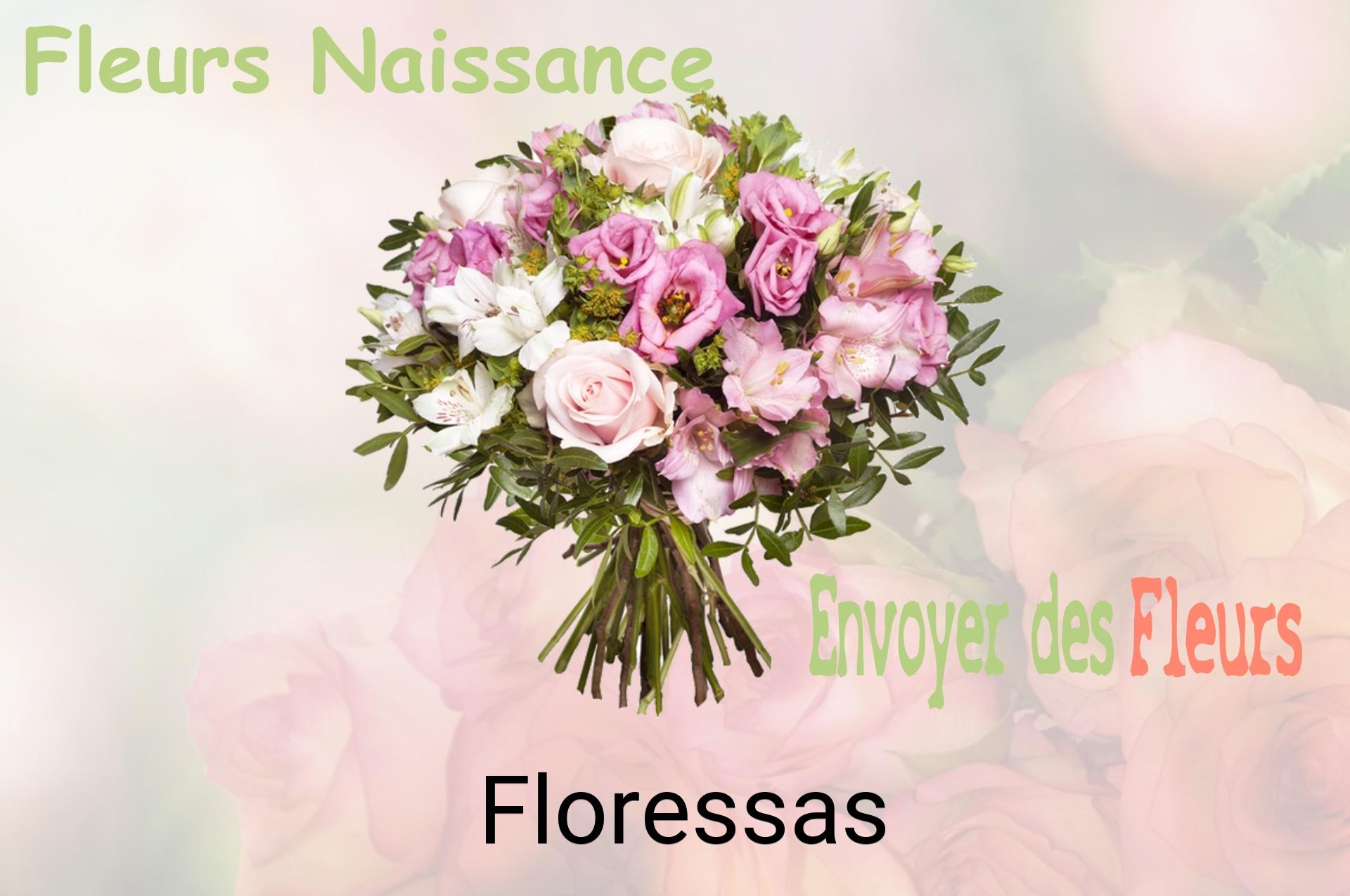 Bouquet de fleurs de naissance livré à Floressas