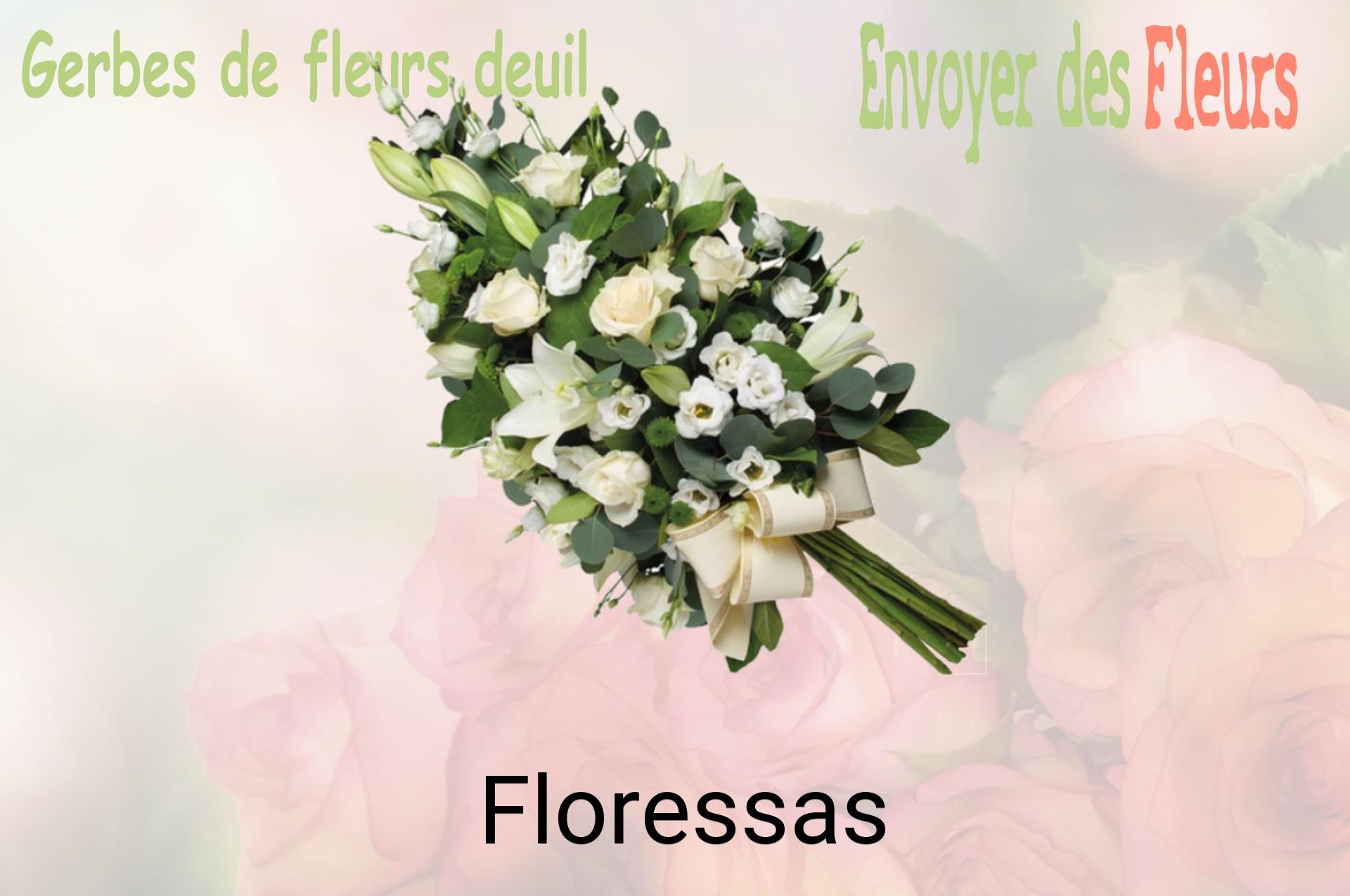 Gerbe de fleurs de deuil livrée à Floressas